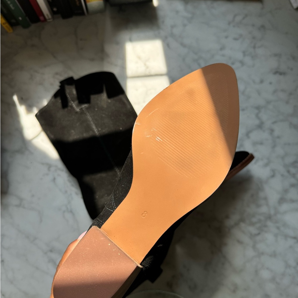 MADEWELL Black Suede Western Boots “The Cassidy Tall Western Boot” NWT - Picture 10 of 16